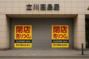 「日本語の警告文と偽ブランド品を扱うオンラインサイトの画面、詐欺への注意喚起」