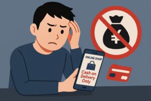[A] 色合いを明るめに調整 [B] 詐欺サイト風のWebページを背景に追加 [C] スマホ画面に警告メッセージを表示 [D] より多様な支払い方法のアイコンを追加