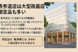 [A] 店内のラグジュアリーな接客スペースも可視化 [B] 限定アイテムのアイコン追加 [C] 事前予約推奨の文言補足 [D] 混雑時の様子をイメージで加える
