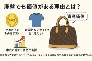 [A] 購入者コメント「今でも使える！」を追加 [B] 人気モデルの再販例も参考に表示 [C] スタイリング例（現代服との合わせ）を補足 [D] 再評価される理由の吹き出しを拡張

