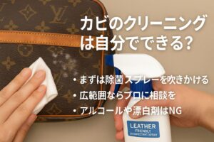 カビのクリーニングは自分でできる? まずは除菌スプレーを吹きかける・広範囲ならプロに相談を・アルコールや漂白剤はNG